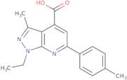 1-Ethyl-3-methyl-6-(p-tolyl)pyrazolo[3,4-b]pyridine-4-carboxylic acid
