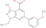 1-Ethyl-6-(3-methoxyphenyl)-3-methyl-1H-pyrazolo[3,4-b]pyridine-4-carboxylic acid