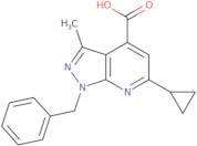 1-Benzyl-6-cyclopropyl-3-methyl-1H-pyrazolo[3,4-b]pyridine-4-carboxylic acid