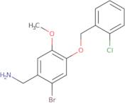 {2-Bromo-4-[(2-chlorophenyl)methoxy]-5-methoxyphenyl}methanamine