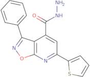 3-Phenyl-6-thien-2-ylisoxazolo[5,4-b]pyridine-4-carbohydrazide