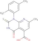 1-(2,5-Dimethylphenyl)-7-methyl-4-oxo-2-sulfanyl-1H,4H-pyrido[2,3-d]pyrimidine-5-carboxylic acid