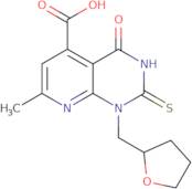 7-Methyl-4-oxo-1-[(oxolan-2-yl)methyl]-2-sulfanyl-1H,4H-pyrido[2,3-d]pyrimidine-5-carboxylic acid