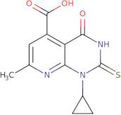 1-Cyclopropyl-7-methyl-4-oxo-2-sulfanyl-1H,4H-pyrido[2,3-d]pyrimidine-5-carboxylic acid