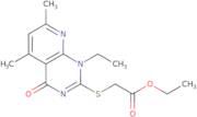 Ethyl [(1-ethyl-5,7-dimethyl-4-oxo-1,4-dihydropyrido[2,3-d]pyrimidin-2-yl)thio]acetate