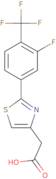 {2-[3-Fluoro-4-(trifluoromethyl)phenyl]-1,3-thiazol-4-yl}acetic acid