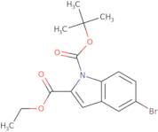 Ethyl 5-bromo-1H-indole-2-carboxylate, N-Boc protected
