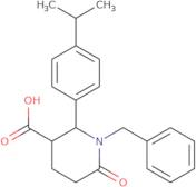 1-Benzyl-2-(4-isopropylphenyl)-6-oxo-3-piperidinecarboxylic acid