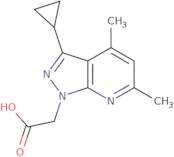 2-{3-Cyclopropyl-4,6-dimethyl-1H-pyrazolo[3,4-b]pyridin-1-yl}acetic acid