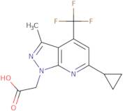 2-[6-Cyclopropyl-3-methyl-4-(trifluoromethyl)-1H-pyrazolo[3,4-b]pyridin-1-yl]acetic acid
