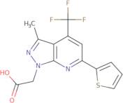 2-[3-Methyl-6-(thiophen-2-yl)-4-(trifluoromethyl)-1H-pyrazolo[3,4-b]pyridin-1-yl]acetic acid