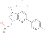 2-[6-(4-Fluorophenyl)-3-methyl-4-(trifluoromethyl)-1H-pyrazolo[3,4-b]pyridin-1-yl]acetic acid