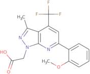 2-[6-(2-Methoxyphenyl)-3-methyl-4-(trifluoromethyl)-1H-pyrazolo[3,4-b]pyridin-1-yl]acetic acid