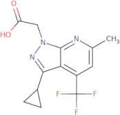 2-[3-Cyclopropyl-6-methyl-4-(trifluoromethyl)-1H-pyrazolo[3,4-b]pyridin-1-yl]acetic acid