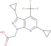 2-[3,6-Dicyclopropyl-4-(trifluoromethyl)-1H-pyrazolo[3,4-b]pyridin-1-yl]acetic acid