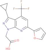 2-[3-Cyclopropyl-6-(furan-2-yl)-4-(trifluoromethyl)-1H-pyrazolo[3,4-b]pyridin-1-yl]acetic acid