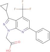 2-[3-Cyclopropyl-6-phenyl-4-(trifluoromethyl)-1H-pyrazolo[3,4-b]pyridin-1-yl]acetic acid