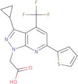 2-[3-Cyclopropyl-6-(thiophen-2-yl)-4-(trifluoromethyl)-1H-pyrazolo[3,4-b]pyridin-1-yl]acetic acid