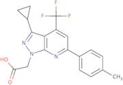 2-[3-Cyclopropyl-6-(4-methylphenyl)-4-(trifluoromethyl)-1H-pyrazolo[3,4-b]pyridin-1-yl]acetic acid