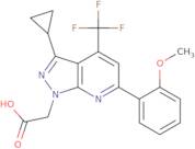 2-[3-Cyclopropyl-6-(2-methoxyphenyl)-4-(trifluoromethyl)-1H-pyrazolo[3,4-b]pyridin-1-yl]acetic acid