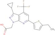 2-[3-Cyclopropyl-6-(5-ethylthiophen-2-yl)-4-(trifluoromethyl)-1H-pyrazolo[3,4-b]pyridin-1-yl]acetic acid
