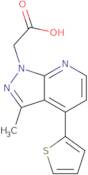 2-[3-Methyl-4-(thiophen-2-yl)-1H-pyrazolo[3,4-b]pyridin-1-yl]acetic acid