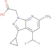 2-[3-Cyclopropyl-4-(difluoromethyl)-6-methyl-1H-pyrazolo[3,4-b]pyridin-1-yl]acetic acid