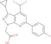 2-[3-Cyclopropyl-4-(difluoromethyl)-6-(4-fluorophenyl)-1H-pyrazolo[3,4-b]pyridin-1-yl]acetic acid