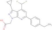 2-[3-Cyclopropyl-4-(difluoromethyl)-6-(4-ethylphenyl)-1H-pyrazolo[3,4-b]pyridin-1-yl]acetic acid