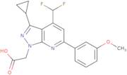 2-[3-Cyclopropyl-4-(difluoromethyl)-6-(3-methoxyphenyl)pyrazolo[3,4-b]pyridin-1-yl]acetic acid