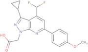 2-[3-Cyclopropyl-4-(difluoromethyl)-6-(4-methoxyphenyl)pyrazolo[3,4-b]pyridin-1-yl]acetic acid