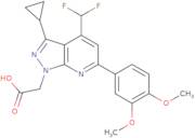 2-[3-Cyclopropyl-4-(difluoromethyl)-6-(3,4-dimethoxyphenyl)-1H-pyrazolo[3,4-b]pyridin-1-yl]acetic …