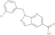 1-[(3-Chlorophenyl)methyl]-1H-pyrazolo[3,4-b]pyridine-5-carboxylic acid