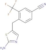 4-[(2-Amino-1,3-thiazol-5-yl)methyl]-3-(trifluoromethyl)benzonitrile
