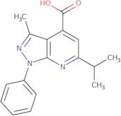 3-Methyl-1-phenyl-6-(propan-2-yl)-1H-pyrazolo[3,4-b]pyridine-4-carboxylic acid