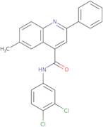 N-(3,4-Dichlorophenyl)-6-methyl-2-phenylquinoline-4-carboxamide