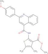 Ethyl 2-(2-(4-methoxyphenyl)quinoline-4-carboxamido)-4,5-dimethylthiophene-3-carboxylate