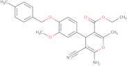 Ethyl 6-amino-5-cyano-4-{3-methoxy-4-[(4-methylbenzyl)oxy]phenyl}-2-methyl-4H-pyran-3-carboxylate