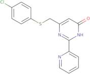 6-{[(4-Chlorophenyl)sulfanyl]methyl}-2-(2-pyridinyl)-4-pyrimidinol