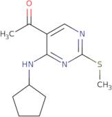 1-[4-(Cyclopentylamino)-2-(methylsulfanyl)pyrimidin-5-yl]ethan-1-one