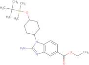 Ethyl 2-amino-1-((1r,4r)-4-((tert-butyldimethylsilyl)oxy)cyclohexyl)-1H-benzo[d]imidazole-5-carb...