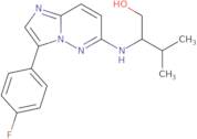 2-{[3-(4-Fluorophenyl)imidazo[1,2-b]pyridazin-6-yl]amino}-3-methylbutan-1-ol