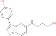 4-{6-[(3-Hydroxypropyl)amino]imidazo[1,2-b]pyridazin-3-yl}phenol