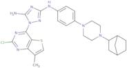 3-N-[4-[4-(2-Bicyclo[2.2.1]heptanyl)piperazin-1-yl]phenyl]-1-(2-chloro-7-methylthieno[3,2-d]pyrimidin-4-yl)-1,2,4-triazole-3,5-diami ne