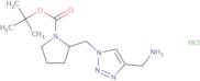 tert-Butyl (2S)-2-{[4-(aminomethyl)-1H-1,2,3-triazol-1-yl]methyl}pyrrolidine-1-carboxylate hydroch…