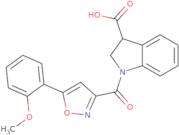 1-[5-(2-Methoxyphenyl)-1,2-oxazole-3-carbonyl]-2,3-dihydro-1H-indole-3-carboxylic acid