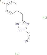 {5-[(4-Fluorophenyl)methyl]-4H-1,2,4-triazol-3-yl}methanamine dihydrochloride