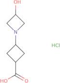 3-(3-Hydroxyazetidin-1-yl)cyclobutane-1-carboxylic acid hydrochloride