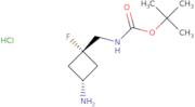 rac-tert-Butyl N-{[(1S,3S)-3-amino-1-fluorocyclobutyl]methyl}carbamate hydrochloride