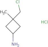 rac-(1S,3R)-3-(Chloromethyl)-3-methylcyclobutan-1-amine hydrochloride
